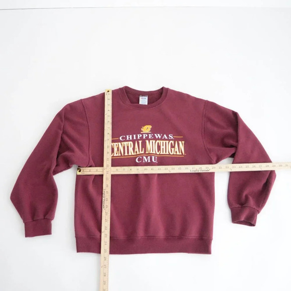 Vintage Jerzees NuBlend Maroon CMU Crewneck Sweater M - Picture 4 of 11